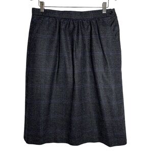 Prestige Vintage Wool Plaid Skirt with POCKETS